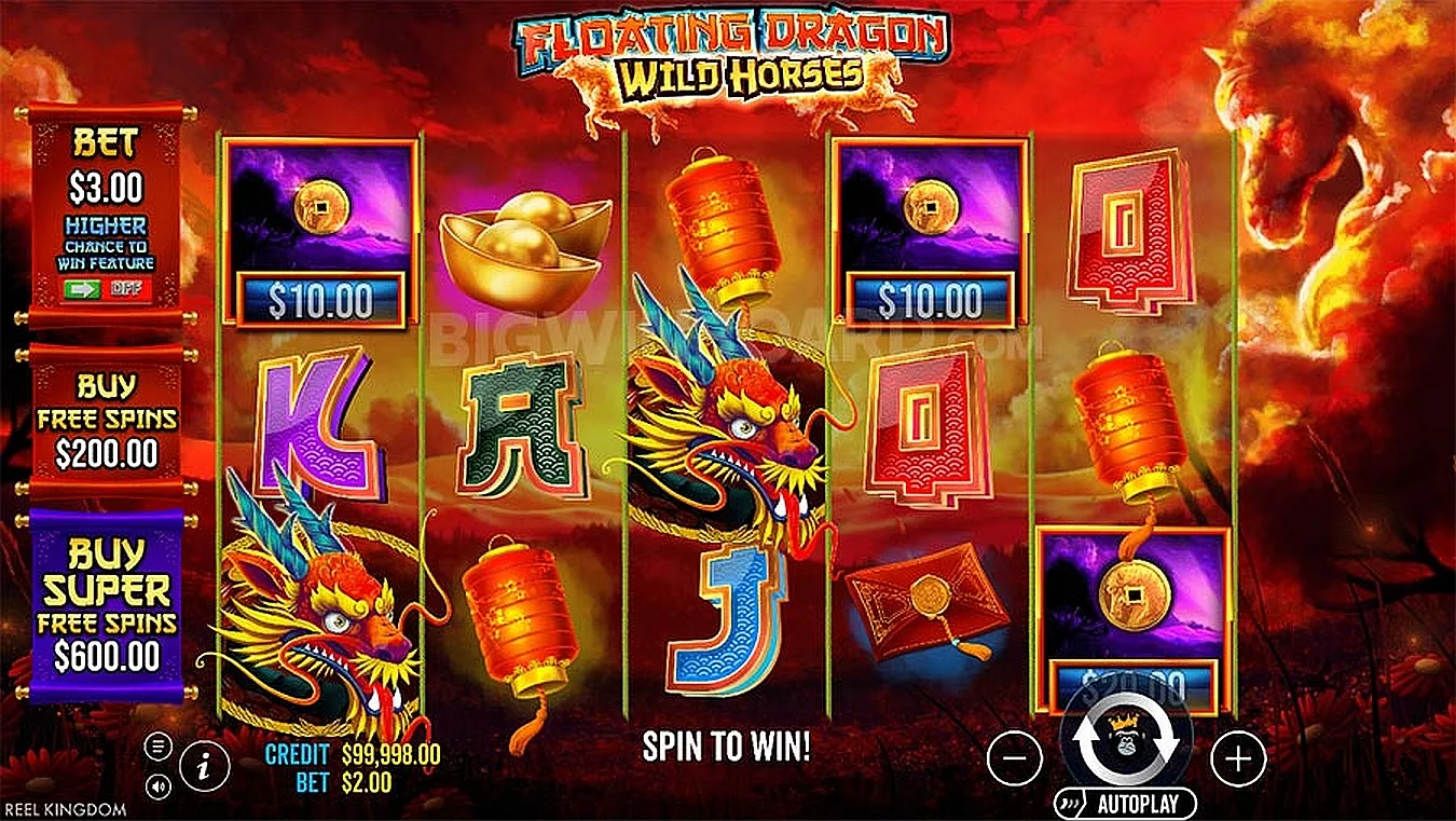 Floating Dragon Wild Horses